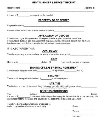 advance and deposit rent